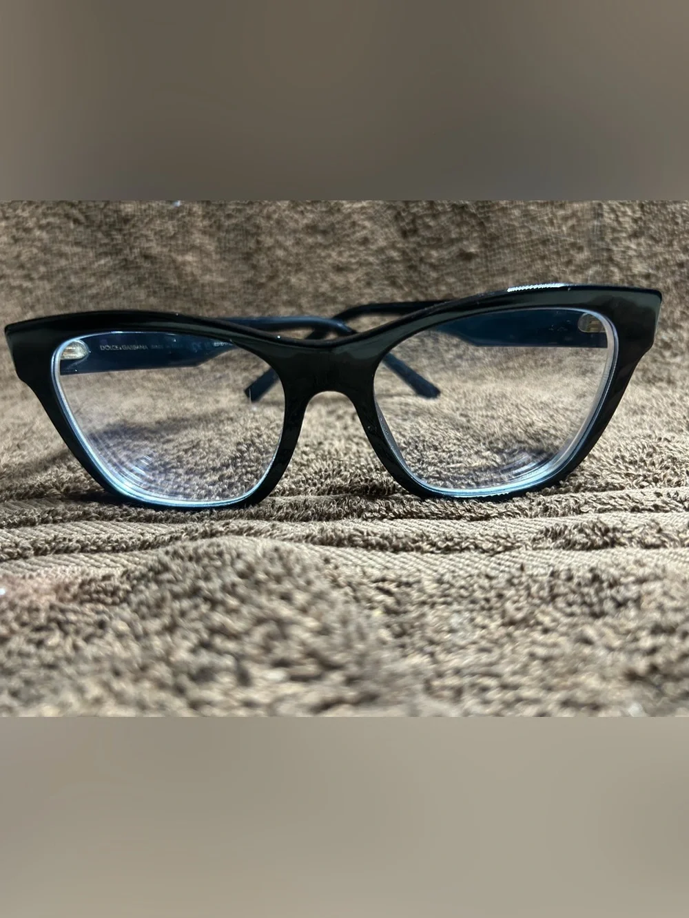 Dolce & Gabbana Classic Black Cat-Eye Women's Reading Glasses